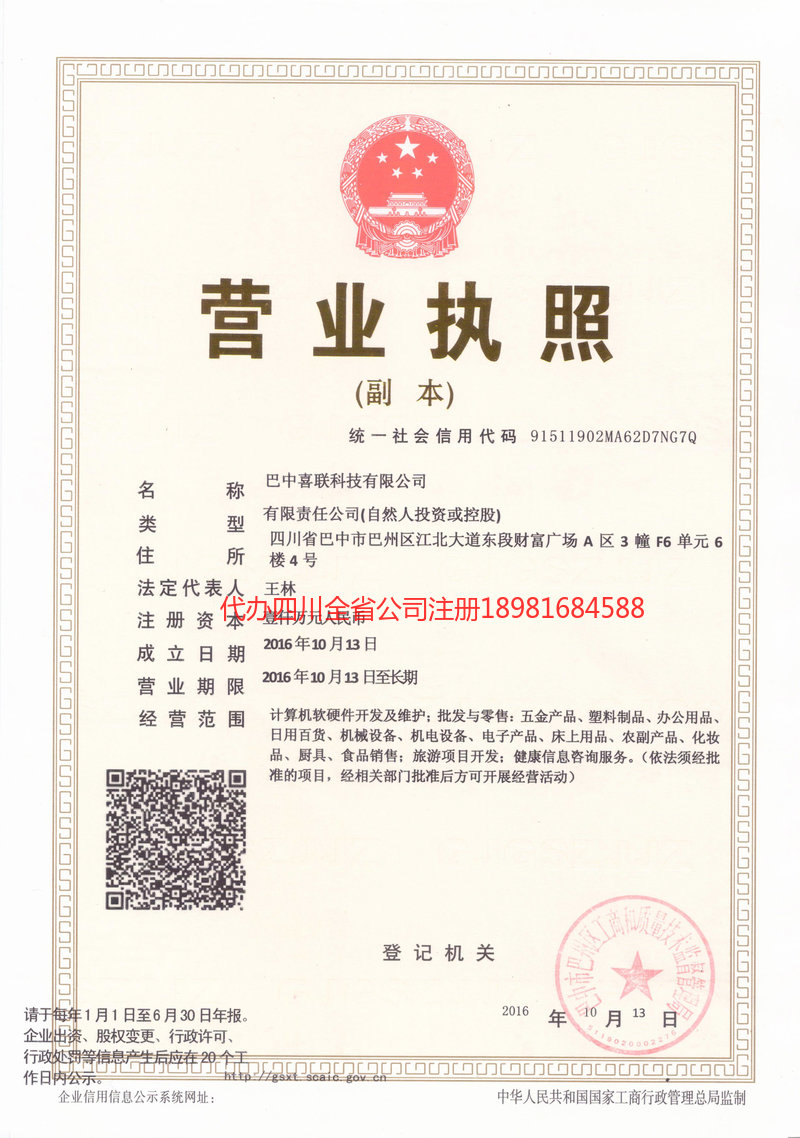 雅安市雅安市喜联科技有限公司